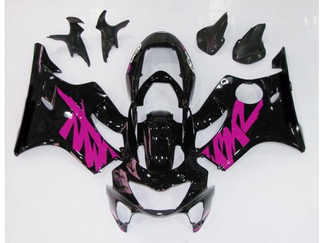 1999-2000 Gloss Black & Pink CBR600 F4 Motorcycle Fairings