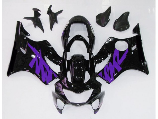 1999-2000 Gloss Black & Purple CBR600 F4 Motorcycle Fairings