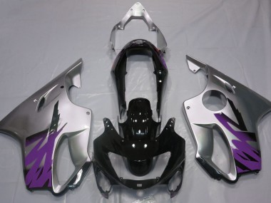 1999-2000 Gloss Silver & Purple CBR600 F4 Motorcycle Fairings