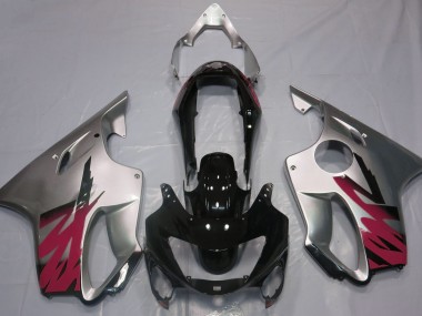 1999-2000 Gloss Silver & Red CBR600 F4 Motorcycle Fairings