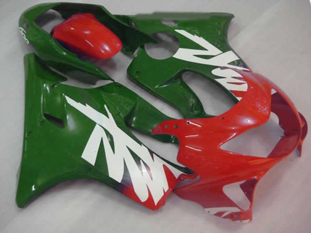 1999-2000 Green Red and White Decal CBR600 F4 Motorcycle Fairings