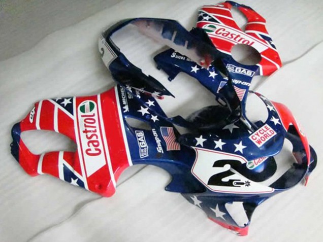 1999-2000 Red Castrol CBR600 F4 Motorcycle Fairings