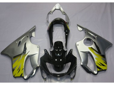 1999-2000 Silver Yellow and Black CBR600 F4 Motorcycle Fairings
