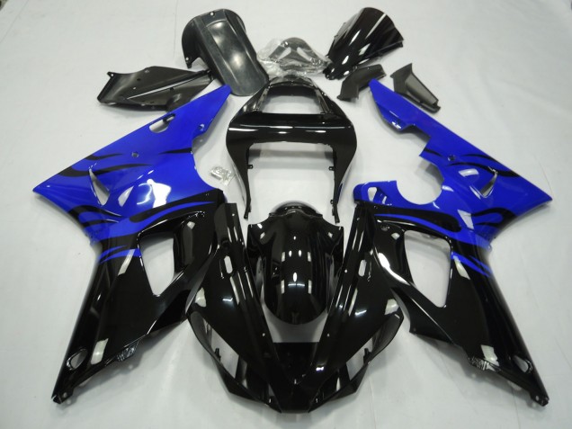 2000-2001 Black Flame & Blue R1 Motorcycle Fairings