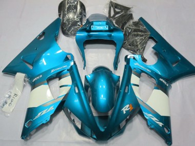 2000-2001 Light Blue & White R1 Motorcycle Fairings