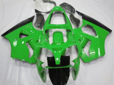 2000-2002 Gloss Green & Black ZX6R Motorcycle Fairings