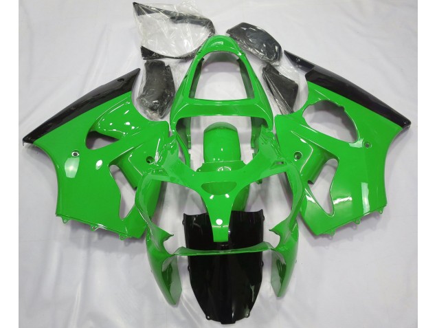 2000-2002 Gloss Green & Black ZX6R Motorcycle Fairings