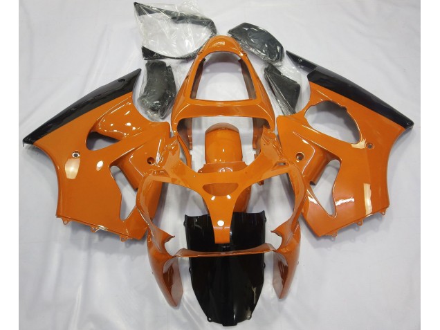 2000-2002 Gloss Orange & Black ZX6R Motorcycle Fairings
