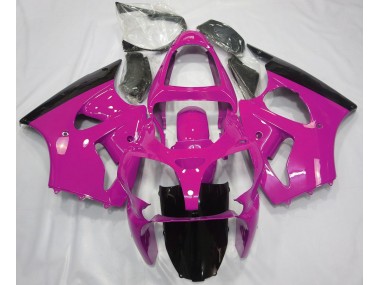 2000-2002 Gloss Pink & Black ZX6R Motorcycle Fairings