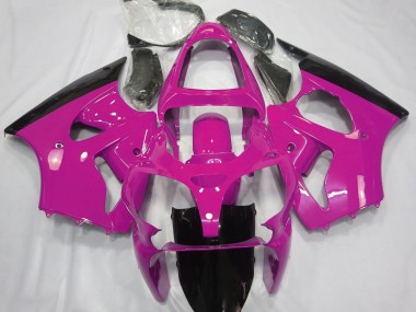 2000-2002 Gloss Pink & Black ZX6R Motorcycle Fairings