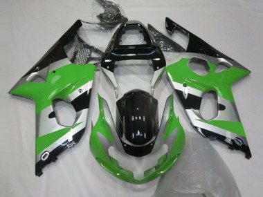 2000-2002 Green Silver OEM Style GSXR 1000 Motorcycle Fairings