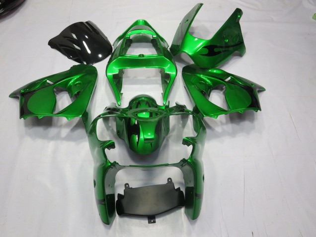 2000-2002 Green ZX6R Motorcycle Fairings