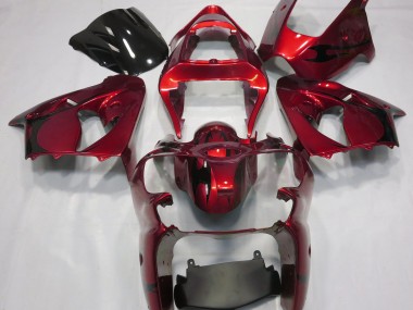 2000-2002 Metallic Red ZX6R Motorcycle Fairings