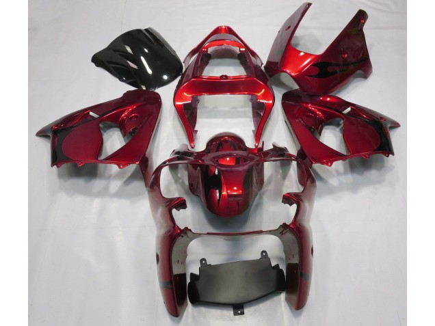 2000-2002 Metallic Red ZX6R Motorcycle Fairings