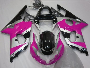 2000-2002 Pink Silver OEM Style GSXR 1000 Motorcycle Fairings