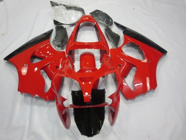2000-2002 Red and Black ZX6R Motorcycle Fairings