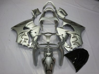 2000-2002 Silver Flame ZX6R Motorcycle Fairings