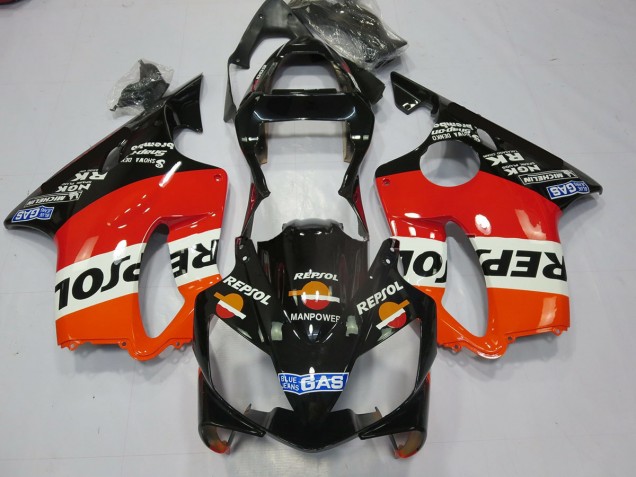 2001-2003 Black Repsol CBR600 F4i Motorcycle Fairings