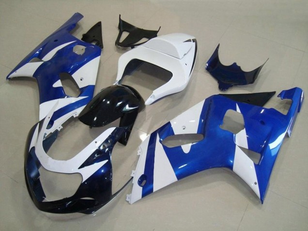 2001-2003 Blue and White OEM Style GSXR 600-750 Motorcycle Fairings
