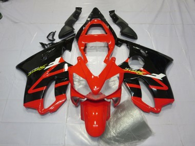 2001-2003 Gloss Black and Red CBR600 F4i Motorcycle Fairings