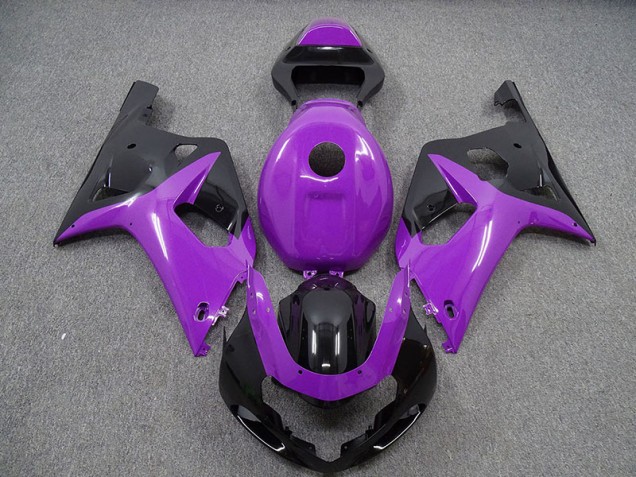 2001-2003 Gloss Purple and Black GSXR 600-750 Motorcycle Fairings