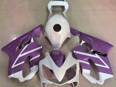 2001-2003 Gloss White and Purple CBR600 F4i Motorcycle Fairings