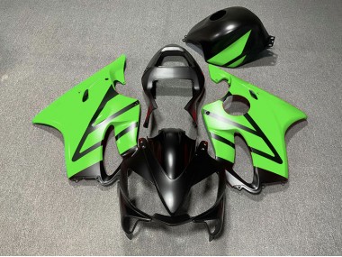 2001-2003 Matte Black and Green CBR600 F4i Motorcycle Fairings