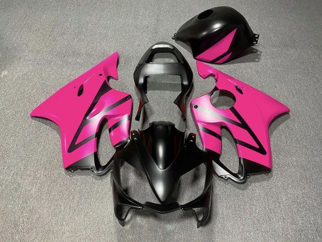 2001-2003 Matte Black and Pink CBR600 F4i Motorcycle Fairings