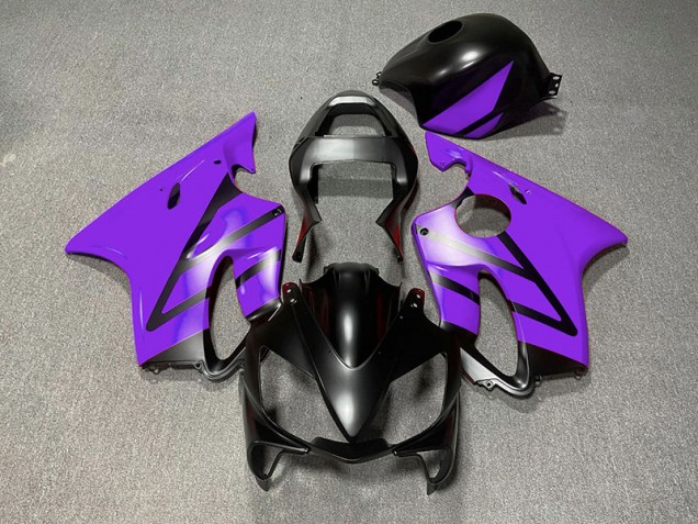 2001-2003 Matte Black and Purple CBR600 F4i Motorcycle Fairings