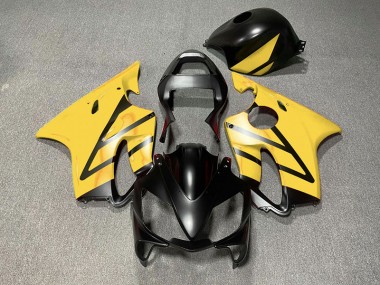 2001-2003 Matte Black and Yellow CBR600 F4i Motorcycle Fairings