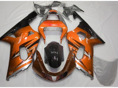2001-2003 Orange and Silver GSXR 600-750 Motorcycle Fairings