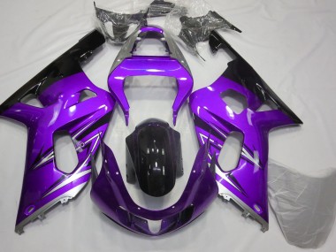 2001-2003 Purple and Silver GSXR 600-750 Motorcycle Fairings