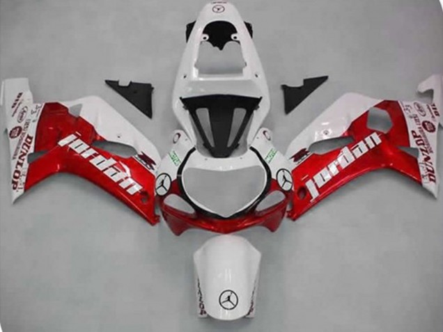 2001-2003 Red Jordan GSXR 600-750 Motorcycle Fairings