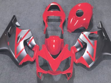 2001-2003 Red and Matte Silver CBR600 F4i Motorcycle Fairings