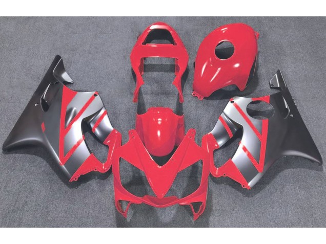 2001-2003 Red and Matte Silver CBR600 F4i Motorcycle Fairings