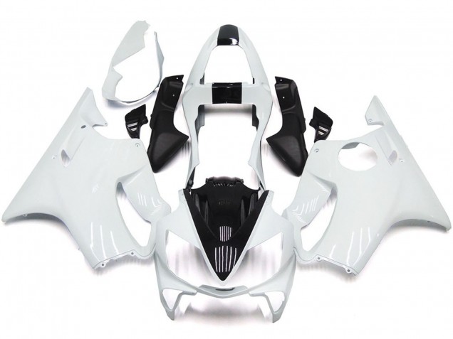 2001-2003 White and Black CBR600 F4i Motorcycle Fairings