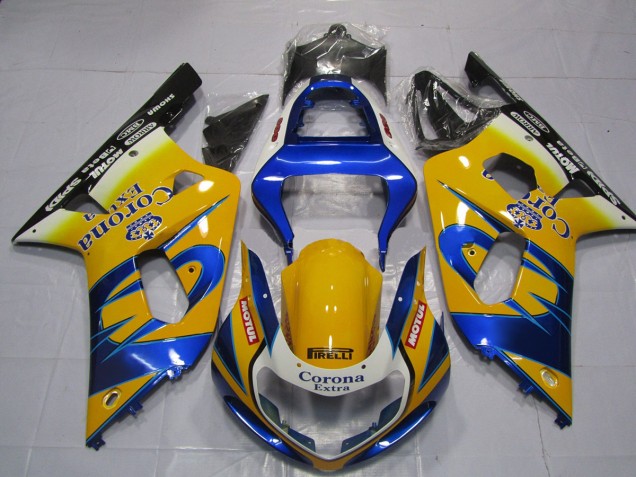 2001-2003 Yellow Corona GSXR 600-750 Motorcycle Fairings