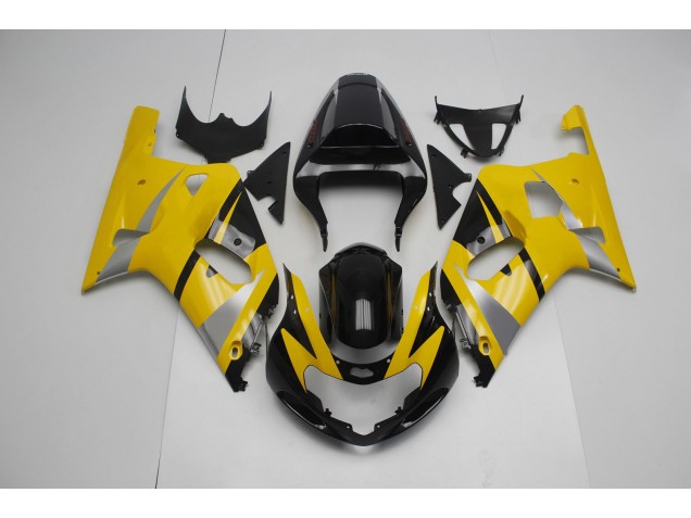2001-2003 Yellow and Black GSXR 600-750 Motorcycle Fairings