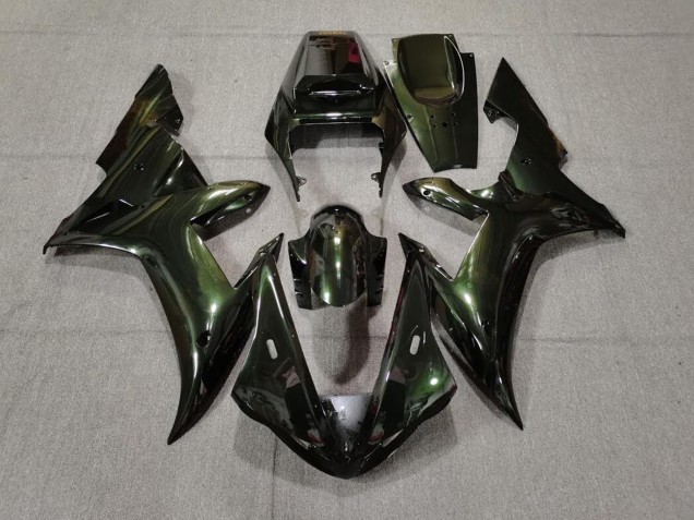 2002-2003 Forest Green & Gold R1 Motorcycle Fairings