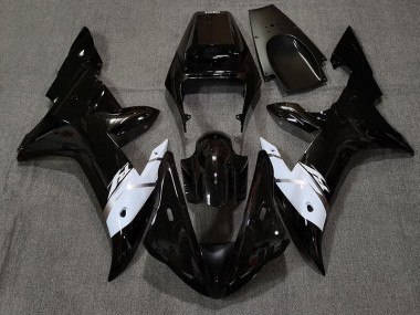 2002-2003 Gloss Black White and Silver R1 Motorcycle Fairings