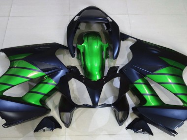 2002-2012 Matte Black & Green VFR800 Motorcycle Fairings