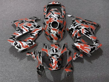 2002-2012 Red Camo VFR800 Motorcycle Fairings