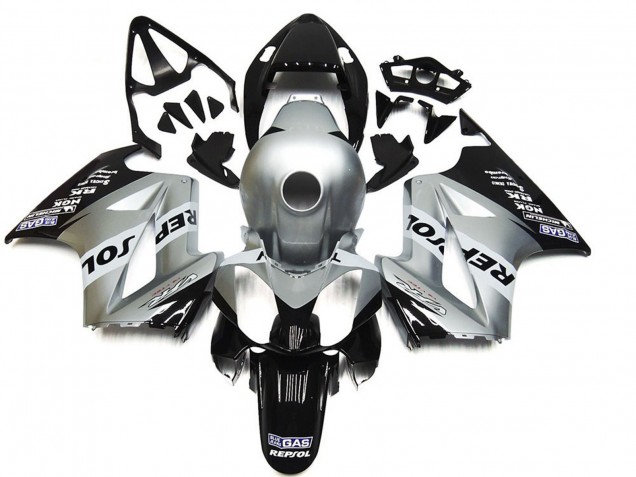 2002-2012 Silver Repsol VFR800 Motorcycle Fairings