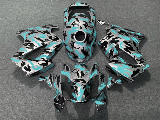 2002-2012 Teal Camo VFR800 Motorcycle Fairings