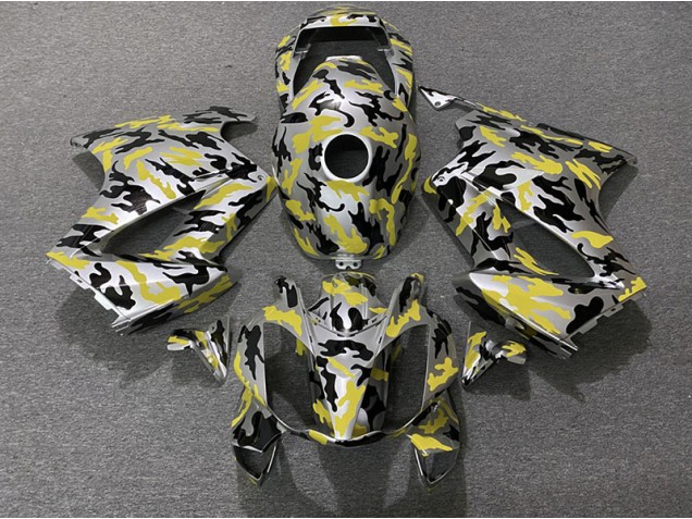 2002-2012 Yellow Camo VFR800 Motorcycle Fairings