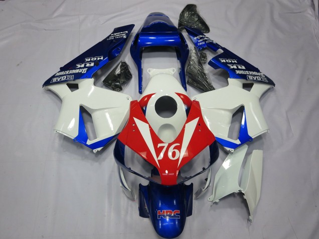2003-2004 76 White and Red CBR600RR Motorcycle Fairings
