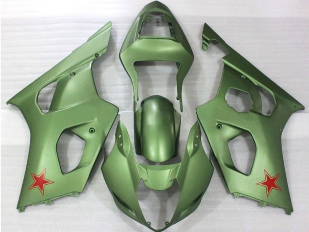 2003-2004 Army Green GSXR 1000 Motorcycle Fairings