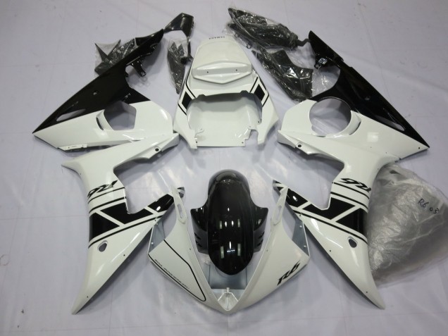 2003-2004 Black and White R6 Motorcycle Fairings