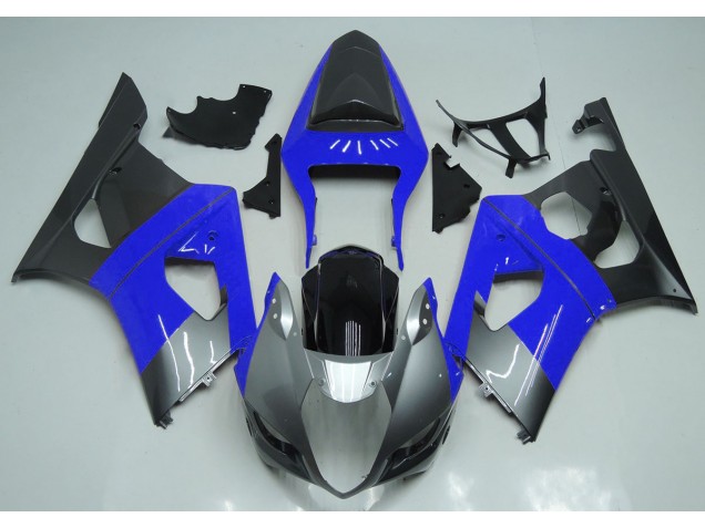 2003-2004 Blue Silver and Black GSXR 1000 Motorcycle Fairings