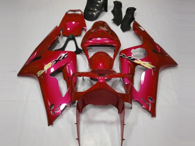 2003-2004 Candy Red ZX6R Motorcycle Fairings